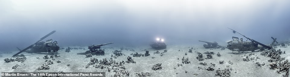 The military underwater museum of Aqaba in Jordan is the subject of this photo by photographer Martin Broen.  It was awarded 16th place in the Open Built Environment category