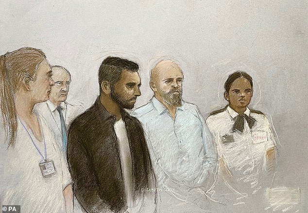 A court appearance of Jaswant Singh Chail appearing for sentencing at the Old Bailey on Wednesday.  He previously confessed to several crimes, including treason