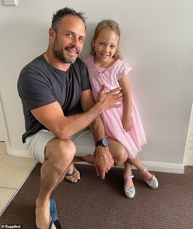 Ex-Sydney tradie Mark Dee moved north in 2018 and the lifestyle is better and more affordable.  Mr. Dee pictured with daughter Paige