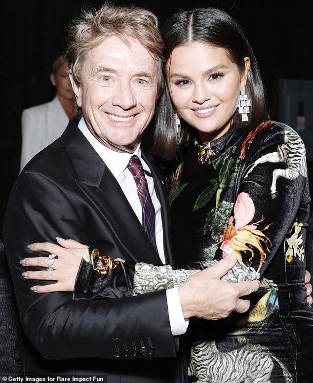 All-star affair: The gala was held in Hollywood and attended by Martin Short, who stars alongside Selena and Steve Martin in the critically acclaimed Hulu sitcom Only Murders In The Building