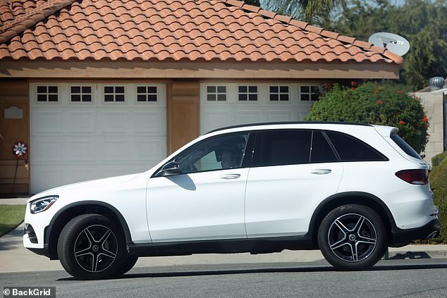 Fun ride: Mildred was spotted leaving a Southern California town home getting into a white Mercedes-Benz GLA