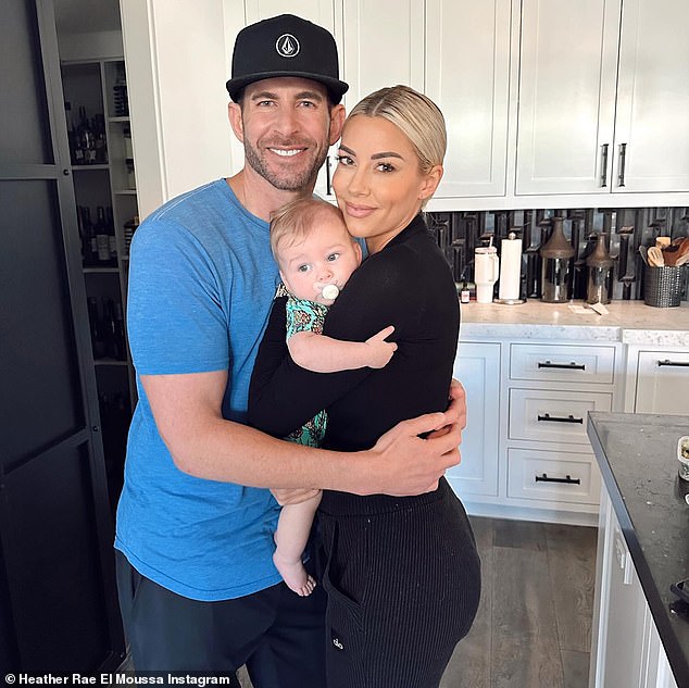 Not there: Only one key cast member was missing from the one sheet for the popular real estate show.  It was Heather Rae El Moussa who is married to Flip Or Flop star Tarek El Moussa with whom she recently had a child