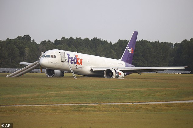 Chattanooga Regional has since issued a statement confirming that the occupants – the plane's three-person flight crew – were all uninjured, after bystanders filmed the Boeing 757 landing.