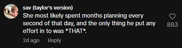 His behavior during what should have been a special moment resulted in thousands of comments from people just as outraged as Shawnda.