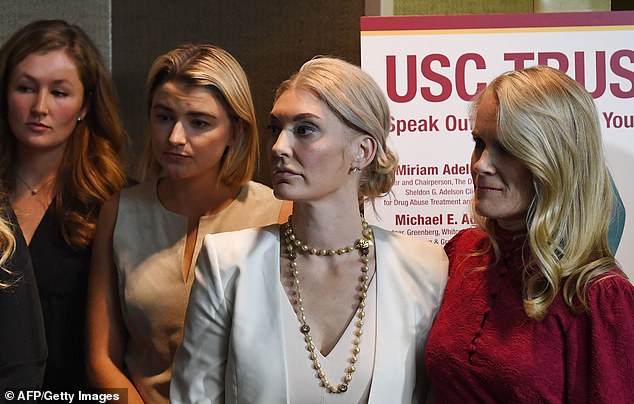 The photo shows some of the dozens of women who have publicly accused Tyndall of misconduct