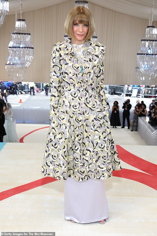 Wintour (pictured at the 2023 Met Gala) apparently wanted Bankman-Fried to attend her fancy event to create buzz, a transactional relationship that would introduce him to dozens of female clients who weren't interested in cryptocurrency