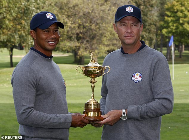 Former captain Davis Love III (right) claimed Woods was the next logical choice for the job