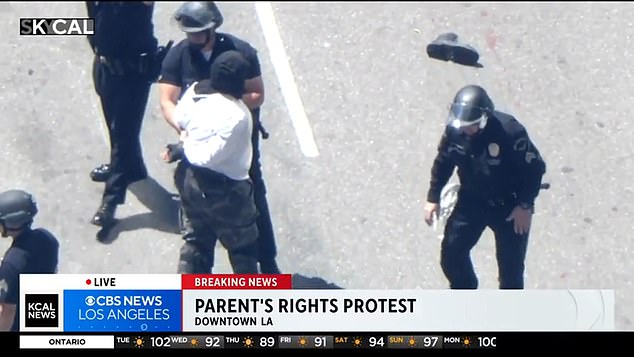 In August, a total of three people were arrested during the parental rights protest