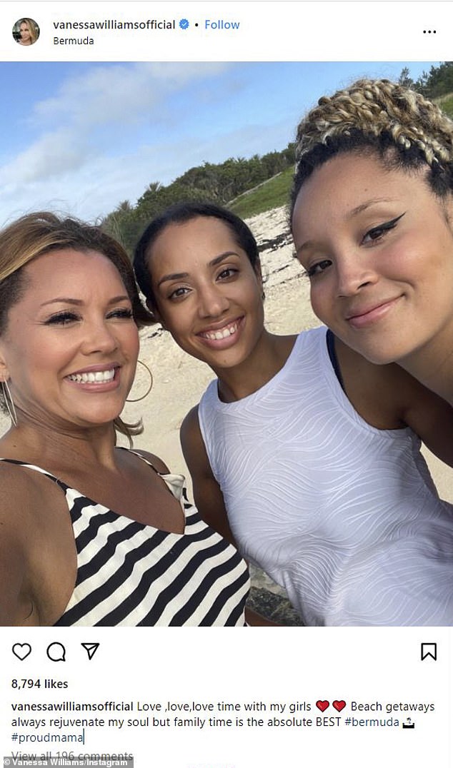 Family matters: Willams also gushed about spending time with her two other daughters – Melanie Hervey, 36, and Jillian Hervey, 34, in a November 2022 Instagram post