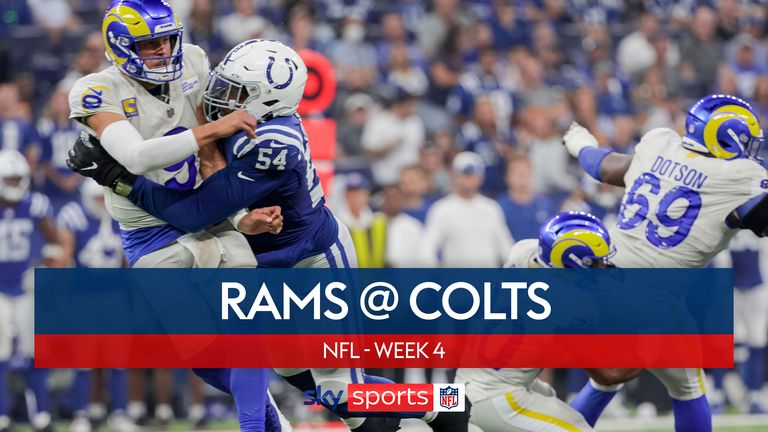 Highlights of the Los Angeles Rams vs. Indianapolis Colts from week four of the NFL season.