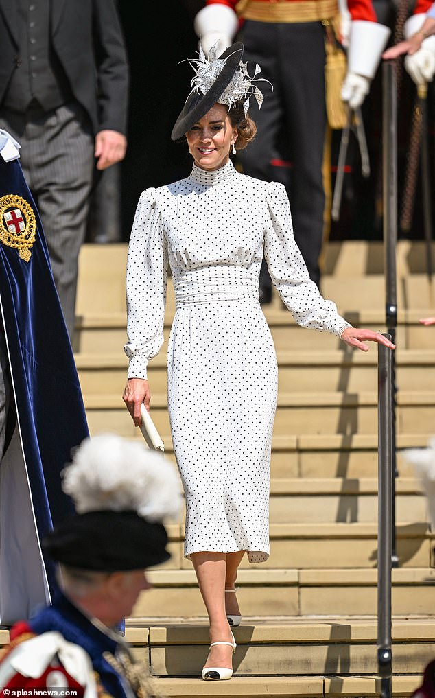 One of the couple's most recent comparisons took place this summer, when Kate channeled Diana as she arrived at St George's Chapel for the Garter Day service in June.