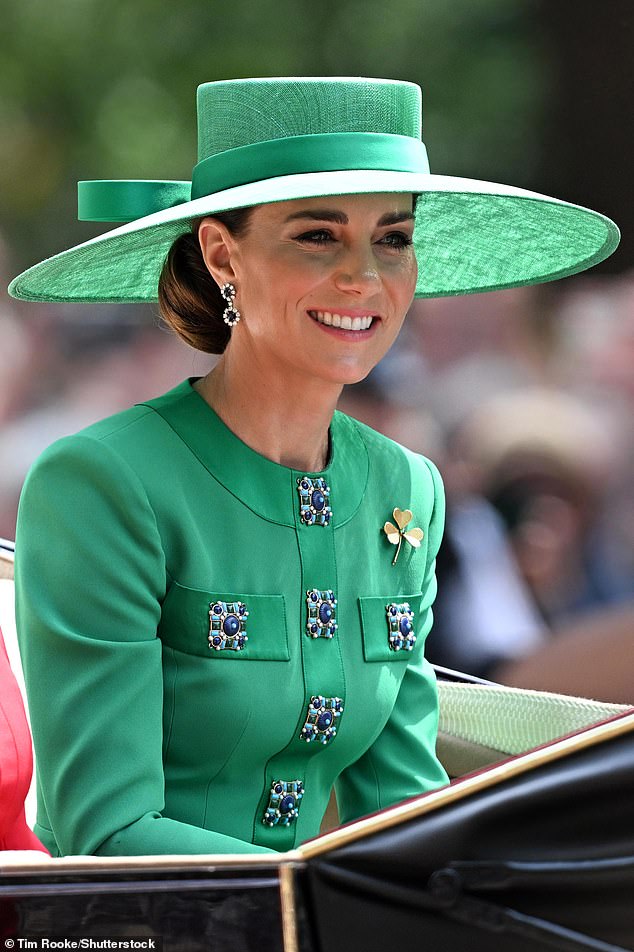 Amanda says the 'suit' Kate wore to Trooping the Color this summer 'could really have come from Diana's wardrobe'