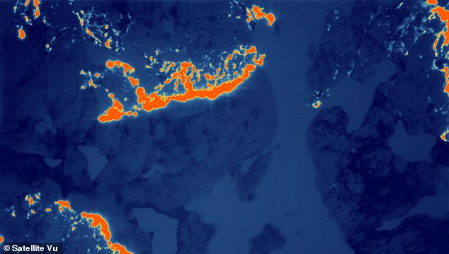 This image shows wildfires about 200 kilometers southwest of Yellowknife in Canada's Northwest Territories in July this year.  The country is experiencing its worst fire season ever