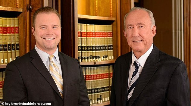 Taylor founded a law firm in Southern California with his son Chris (left).  He is suspected of shooting his wife and then himself