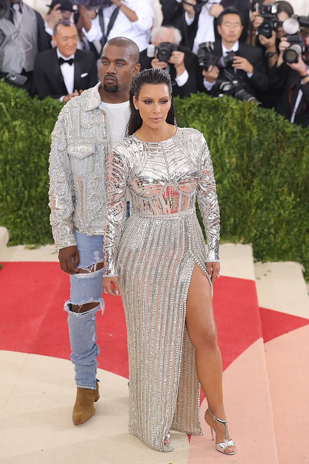 The couple were married for seven years and have four children, with Kim previously admitting Kanye influenced her fashion choices, pictured in May 2016