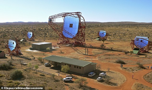 The observations were made using the High Energy Stereoscopic System (HESS) telescope observatory in Namibia (photo).