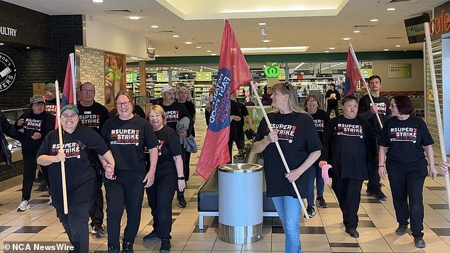 The strike is the first of its kind nationally in Australia and will impact both Coles and Woolworths stores