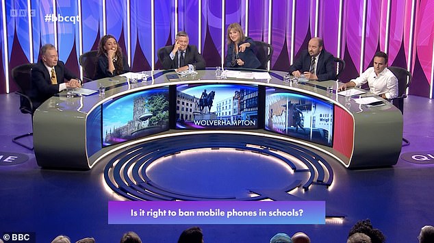 Sitting on last night's Question Time panel were (left to right) journalist and author and Tony Parsons, writer Emma Dabiri Shadow Paymaster General Jonathan Ashworth, host Fiona Bruce, Transport Minister Richard Holden and Iceland supermarket executive , Richard Walker.