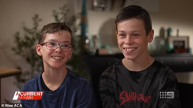 The five-month-old couple said they are still recovering from the impact and have attended recovery camps organized by Children's Foundation Queensland (Ashton, left, Caden, right)