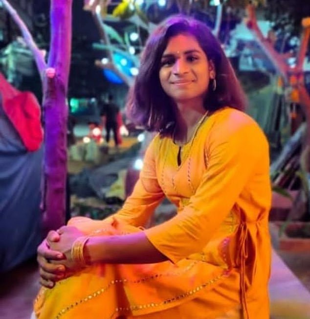 Nandini Agasara (pictured) from India said she was not 'focusing too much' on the accusation as her parents claim she is '100% woman'