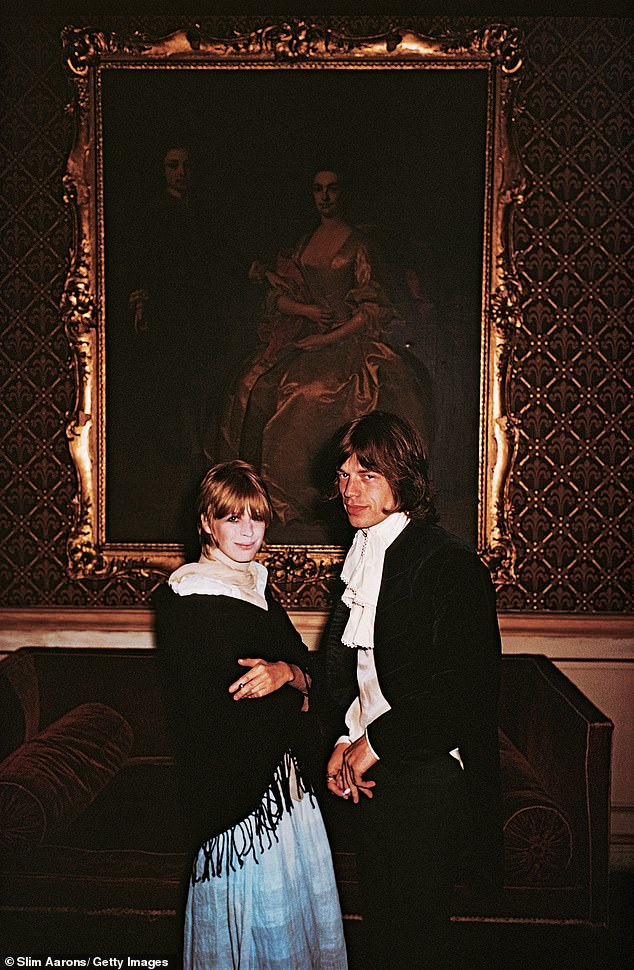 Marianne Faithful and Mick Jagger at Castletown House, in 1968 were among the glitterati who also appeared