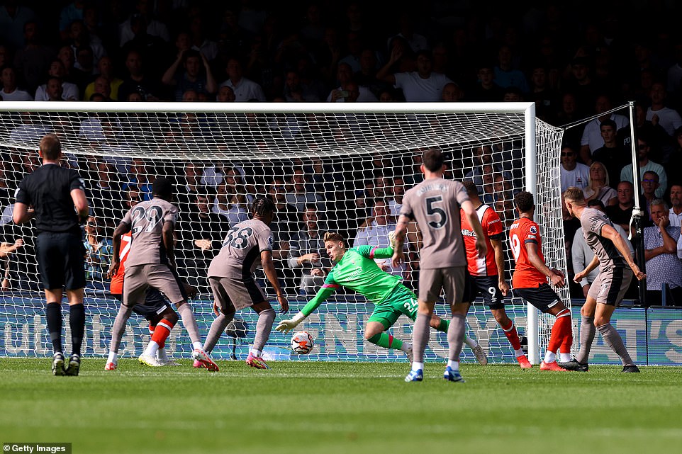 The Dutch defender scored from close range in the opening minutes of the second half following a back pass from James Maddison.