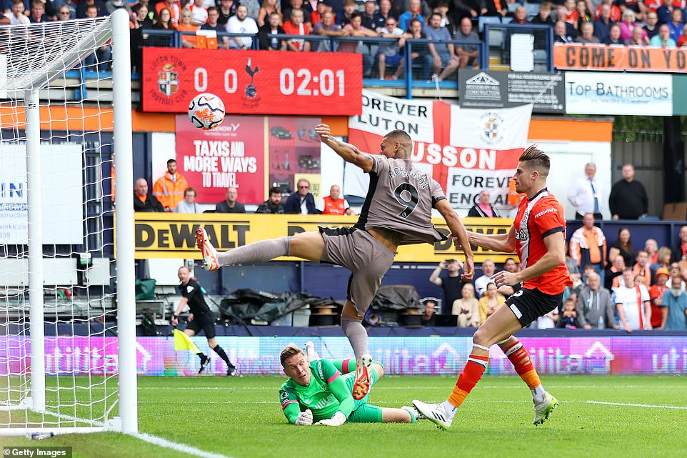 Spurs had missed several chances in the early stages of the match, with Richarlison turning away a shot from close range.