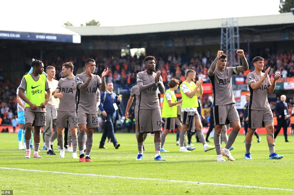 The result keeps Tottenham unbeaten in the Premier League and puts Ange Postecoglou's side at the top of the table.