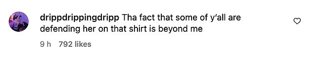 Not impressed: Doja then deleted the photos from her Instagram account before replacing them with a more close-up snap, hiding the image on her sweater.  Fans then quickly rushed to the comments section to slam the singer again