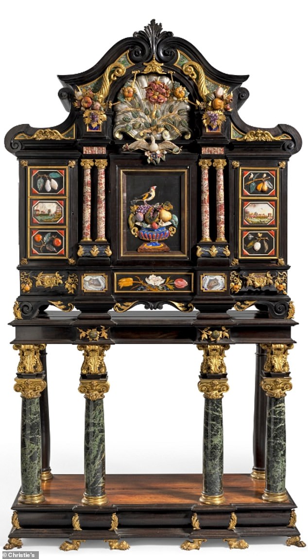 Italian ormolu-mounted cabinetry on a stand that can fetch up to $500,000