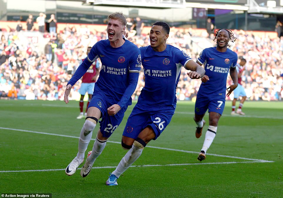 Cole Plamer scored his first goal for Chelsea since his £42.5million signing from Manchester City this summer