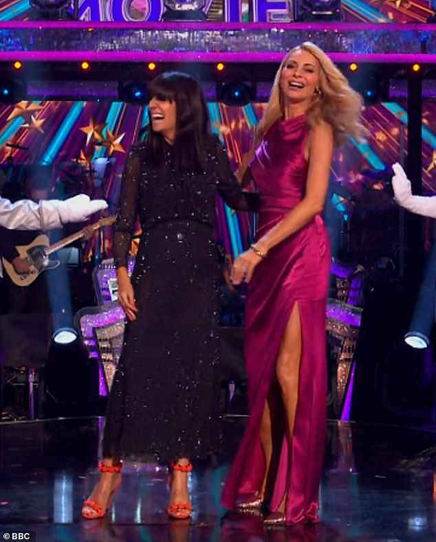 Gorgeous: The presenter, 54, showed off her incredible sense of style as she strutted alongside her co-host Claudia Winkleman for the show's opener