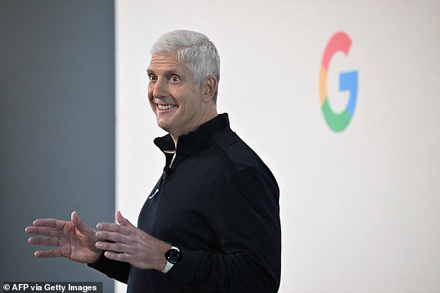 Rick Osterloh, senior vice president of devices and services at Google, speaks during a product launch event in New York