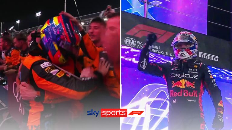 Oscar Piastri keeps his cool to claim his first Sprint victory as Max Verstappen finishes second to secure his third world title