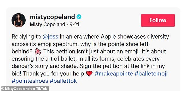Copeland responded to someone supporting her cause
