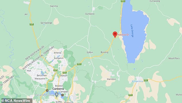 The crash happened near Lake George, north of Canberra, about 3pm on Friday.