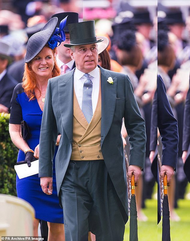 Sarah Ferguson and Prince Andrew attending Royal Ascot in 2015