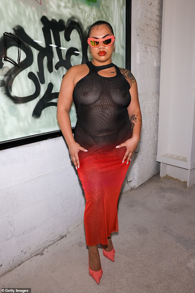 On her side: Although Rihanna didn't respond to the 'diss track', dancer Parris Goebel (pictured last week) who often collaborated with the star and choreographed her Super Bowl halftime performance, spoke out for her.