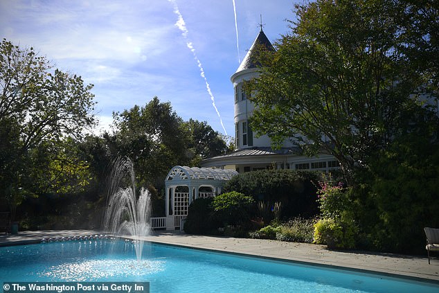 The swimming pool at the vice president's residence - when Joe Biden lived there, it made his Secret Service detail uncomfortable when he was weak