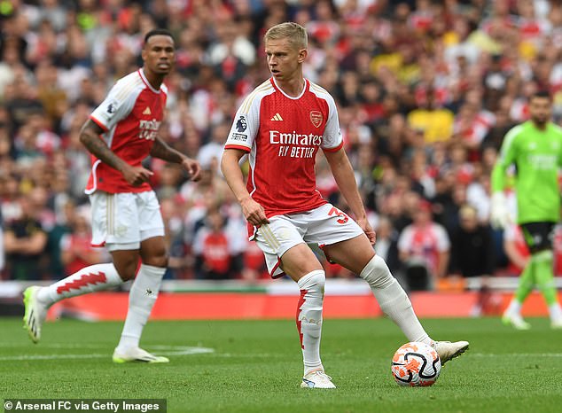 Zinchenko is preparing to play Sunday's Premier League game against Man City