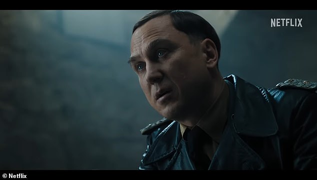 Terrifying: Lars Eidinger plays a Nazi officer determined to find Loberti's rebellious character