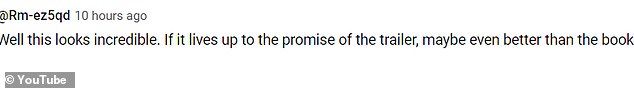 Better than a book?  Several fans raved about the trailer after already liking the source novel, which was a huge commercial success