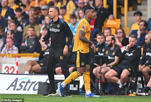 Mario Lemina was sent off late for Wolves after picking up two yellow cards.