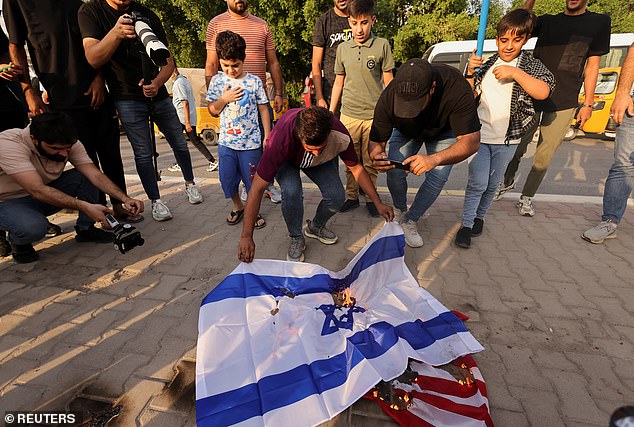 Iraq also stood by Palestine, as some people were seen burning Israeli and US flags in Baghdad