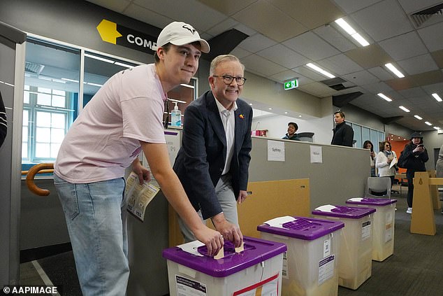 Prime Minister Anthony Albanese and son Nathan