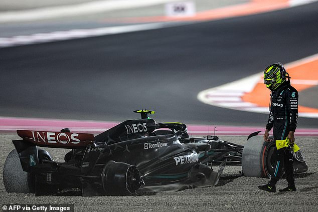 Hamilton can only watch incident as tensions rise further at Mercedes