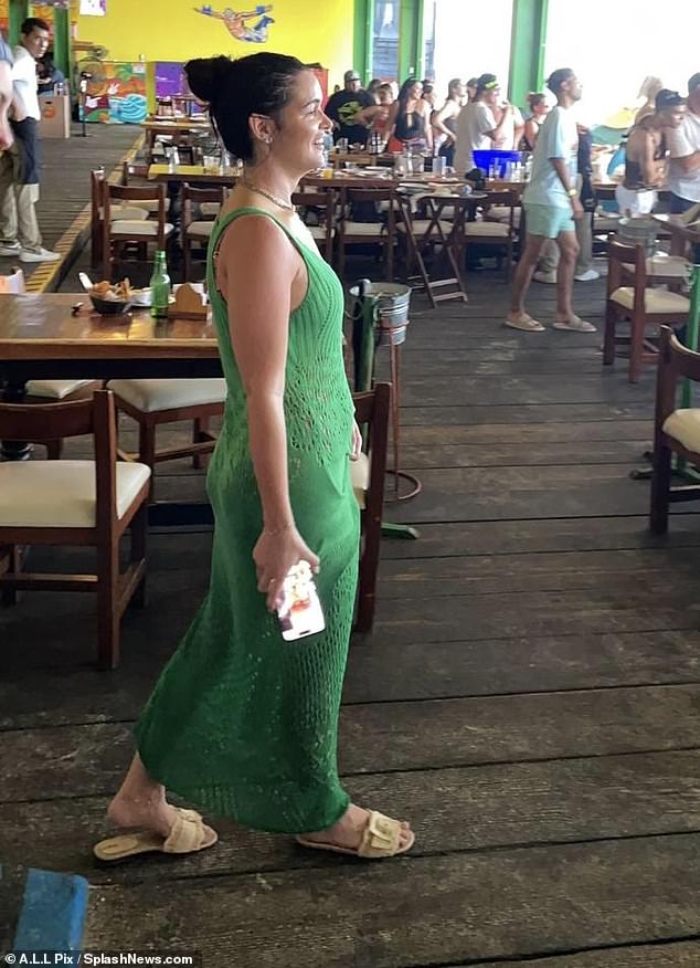 That's right Raven: Tia's close friend and fellow Bachelor Nation alum Raven Gates donned a green dress-like jumpsuit as she enjoyed Tia's bachelorette party in Cabo this weekend