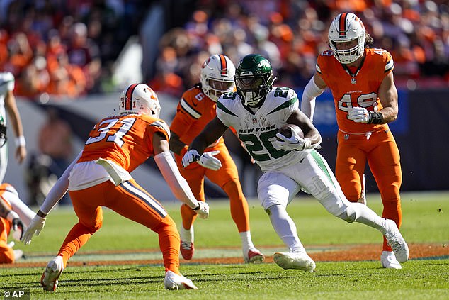 Jets running back Breece Hall had a major rushing game after racking up 177 yards