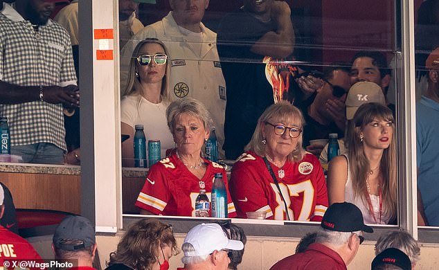 The TV producers' sticker was proof of Tay's appearance at the Bears game at Arrowhead Stadium last month