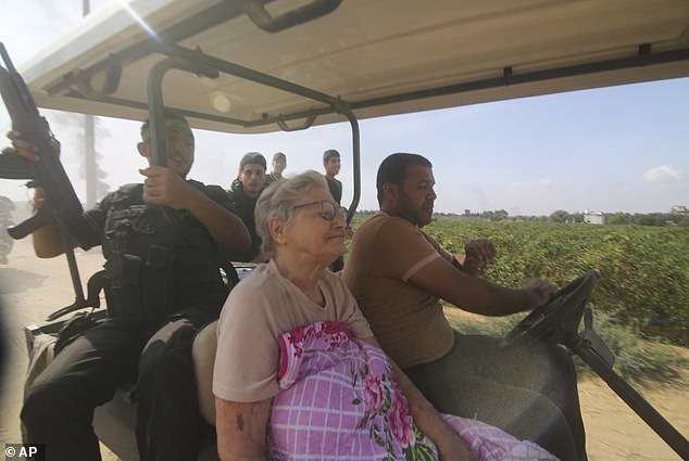 The 85-year-old Yaffa Adar was tied up in a golf cart by a group of terrorists at gunpoint.